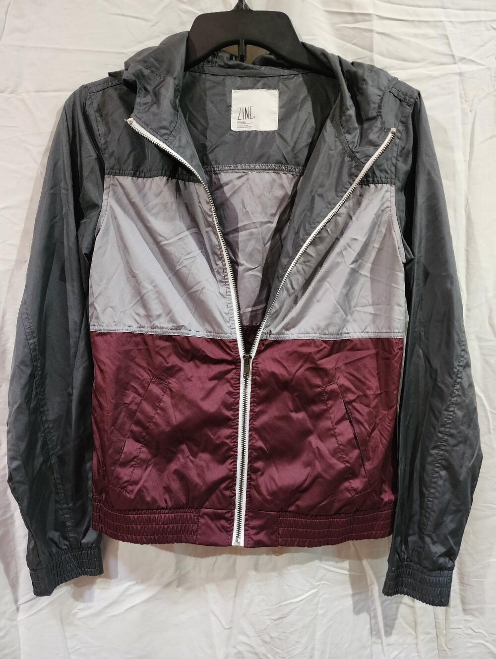 Streetwear Zine Windbreaker Jacket, SZ sm